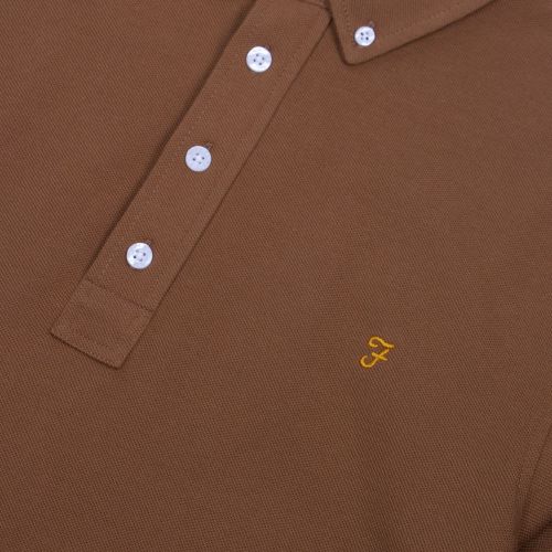 Mens Spanish Brown Ricky S/s Polo Shirt 48721 by Farah from Hurleys