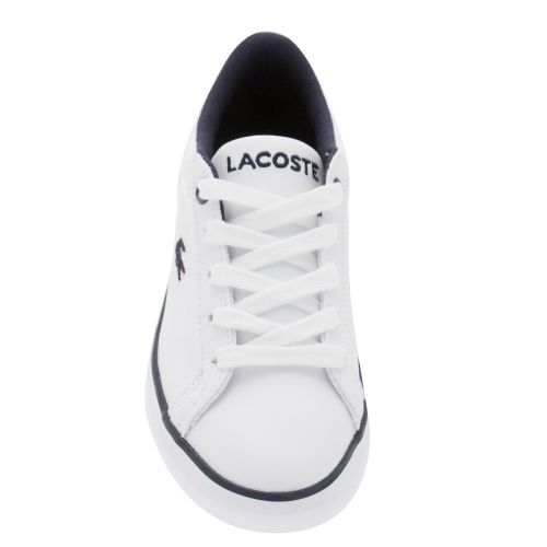 Child White/Navy Lerond Trainers (10-1) 34767 by Lacoste from Hurleys