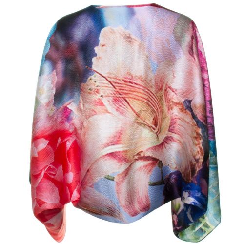 Womens Pale Blue Hira Focus Bouquet Silk Scarf & Cape 60782 by Ted Baker from Hurleys