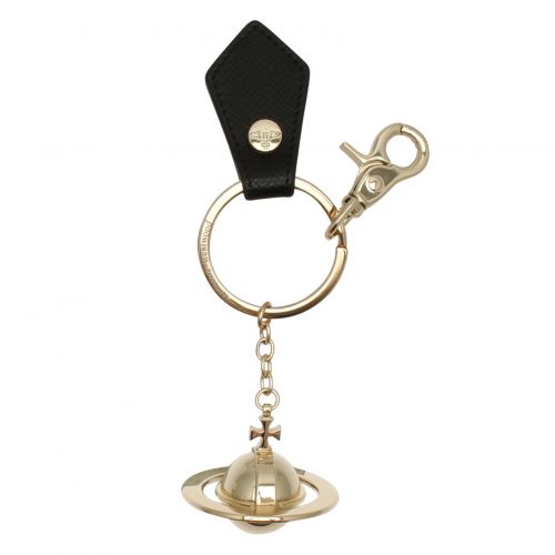 Womens Black/Light Gold Sofia 3D Orb Keyring 77513 by Vivienne Westwood from Hurleys