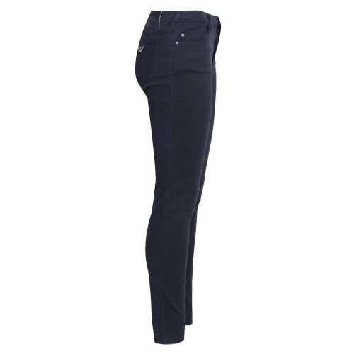 Womens Navy Moleskin J28 Mid Rise Skinny Fit Jeans 29090 by Emporio Armani from Hurleys
