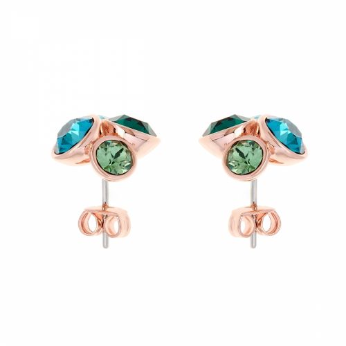 Womens Rose Gold/Turquoise Multi Lynda Jewel Cluster Studs 40656 by Ted Baker from Hurleys