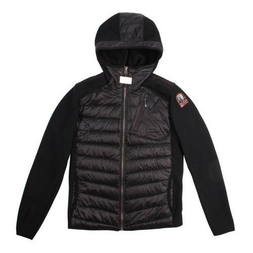 Boys Black Nolan Hybrid Hooded Jacket 94532 by Parajumpers from Hurleys