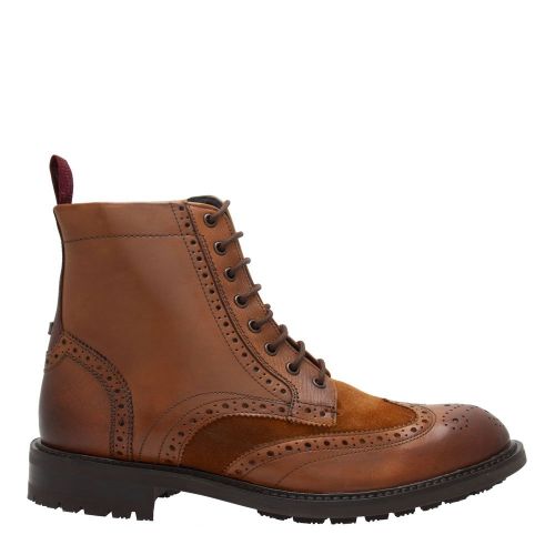 Mens Tan Wadelin Brogue Boots 82394 by Ted Baker from Hurleys
