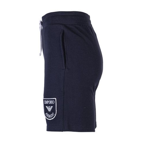 Mens Marine Campus Badge Sweat Shorts 109470 by Emporio Armani from Hurleys