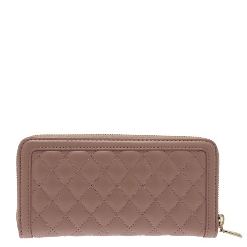Womens Dusky Pink Quilted Zip Around Purse 35132 by Love Moschino from Hurleys