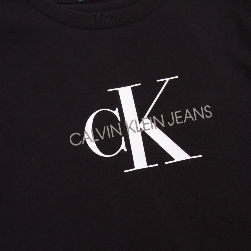 Girls Black Monogram Logo S/s T Shirt 79006 by Calvin Klein from Hurleys