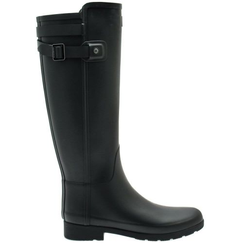 Womens Black Original Refined Black Strap Wellington Boots 22968 by Hunter from Hurleys