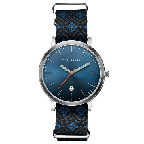 Mens Blue & Black Geo Pattern Strap Watch 68737 by Ted Baker from Hurleys