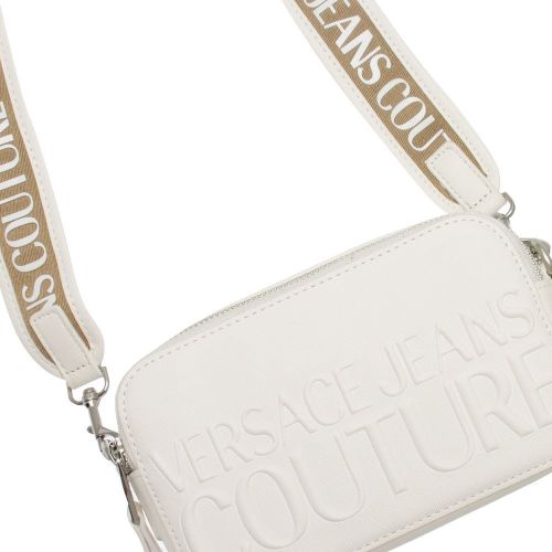 Womens White Embossed Logo Mini Crossbody Bag 83625 by Versace Jeans Couture from Hurleys