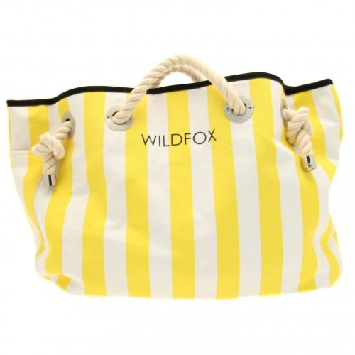 Womens Black & Yellow Stripe Take Me To The Beach Bag 63894 by Wildfox from Hurleys