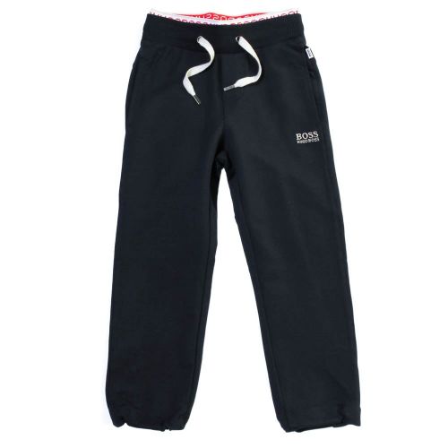 Boys Navy Branded Jog Pants 35455 by BOSS from Hurleys
