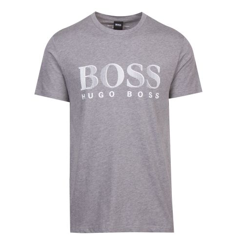 Mens Light Grey Big Logo Beach Regular Fit S/s T Shirt 45241 by BOSS from Hurleys