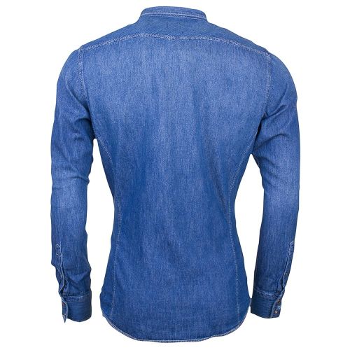 Mens Dark Blue Erodeo Denim L/s Shirt 9374 by BOSS from Hurleys