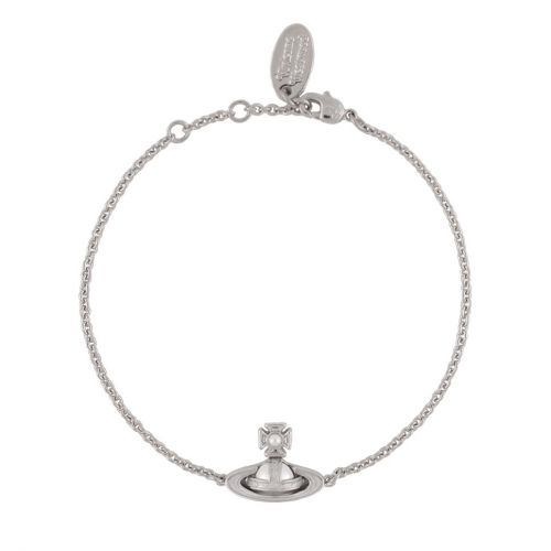 Womens Rhodium/Pearl Simonetta Bas Relief Bracelet 82481 by Vivienne Westwood from Hurleys