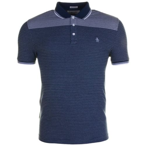 Mens Blue Wing Teal Engineered Jacquard S/s Polo Shirt 61687 by Original Penguin from Hurleys