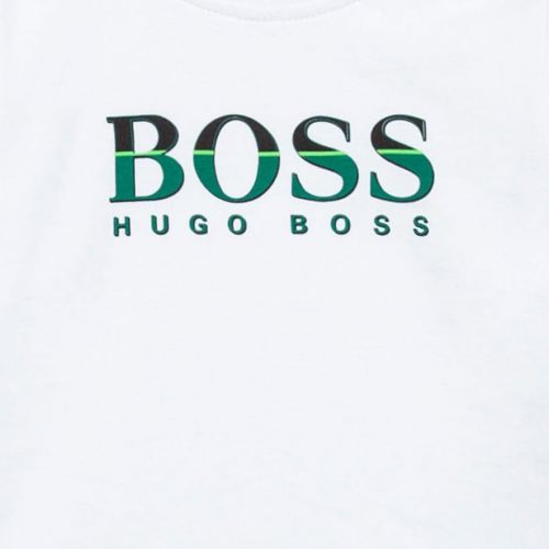 Toddler White Branded Logo L/s T Shirt 94090 by BOSS from Hurleys