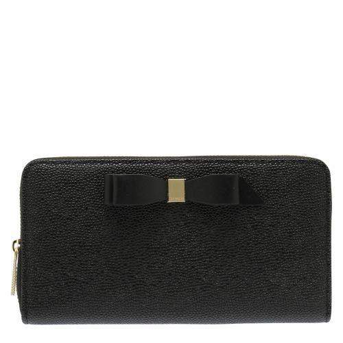 Womens Black Aine Bow Zip Around Matinee Purse 40405 by Ted Baker from Hurleys