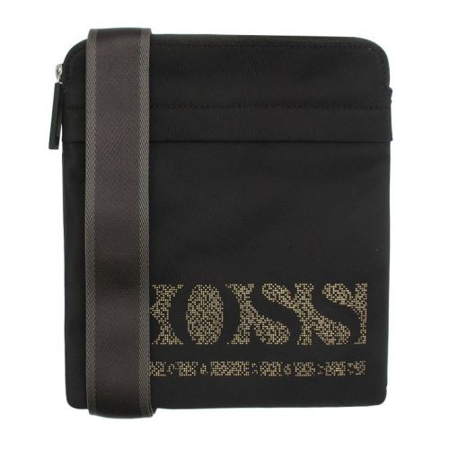 Mens Black Magnified_S Envelope Crossbody Bag 95383 by BOSS from Hurleys
