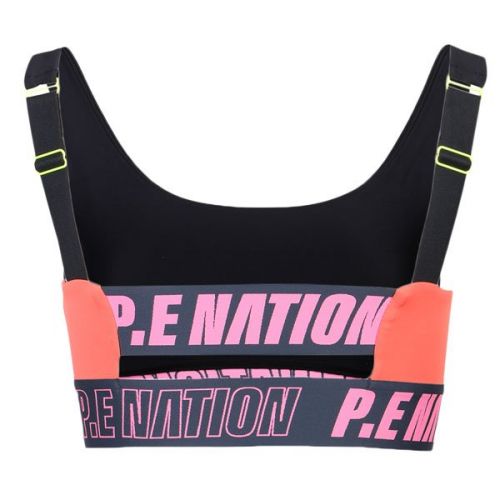 Womens Black Left Field Sports Bra 108764 by P.E. Nation from Hurleys