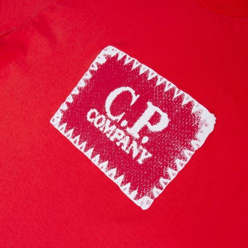 Boys High Risk Red Printed Label S/s T Shirt 39261 by C.P. Company Undersixteen from Hurleys