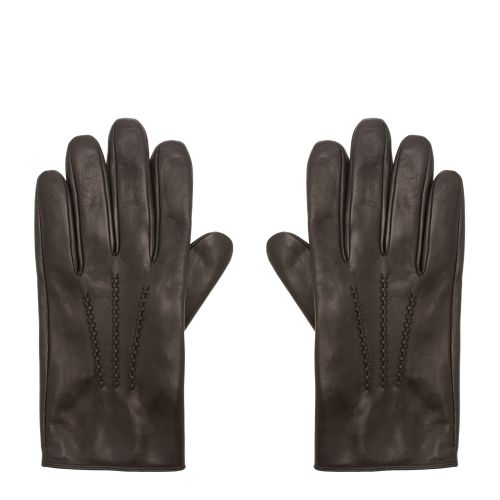 Casual Mens Black Grifin Leather Gloves 31946 by BOSS from Hurleys
