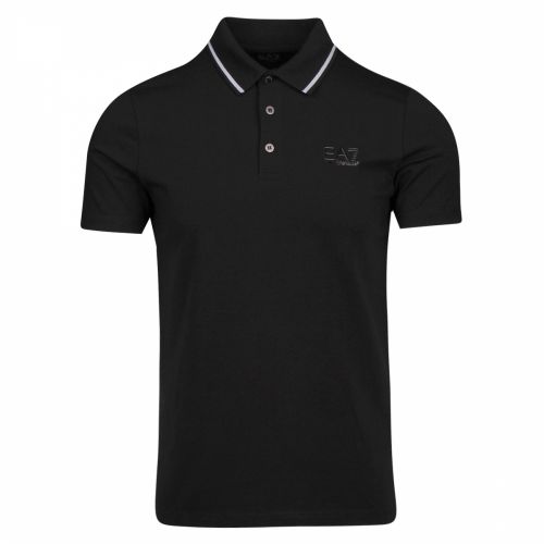 Mens Black Train Core ID Stretch S/s Polo Shirt 38375 by EA7 from Hurleys