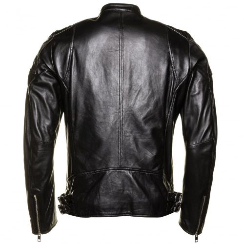 Mens Black L-Marton Leather Jacket 56679 by Diesel from Hurleys