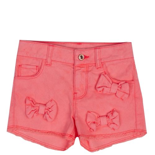 Girls Fuschia Cotton Twill Bow Shorts 36559 by Billieblush from Hurleys