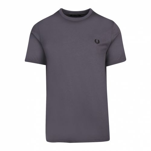 Mens Charcoal Ringer S/s T Shirt 52217 by Fred Perry from Hurleys