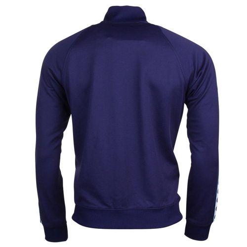 Mens Carbon Blue Laurel Wreath Tape Sweat Jacket 14783 by Fred Perry from Hurleys
