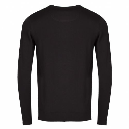 Mens Black Branded Crew Neck Knitted Top 30976 by Lacoste from Hurleys