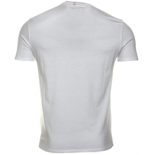 Mens White City Print Regular Fit S/s Tee Shirt 61227 by Armani Jeans from Hurleys