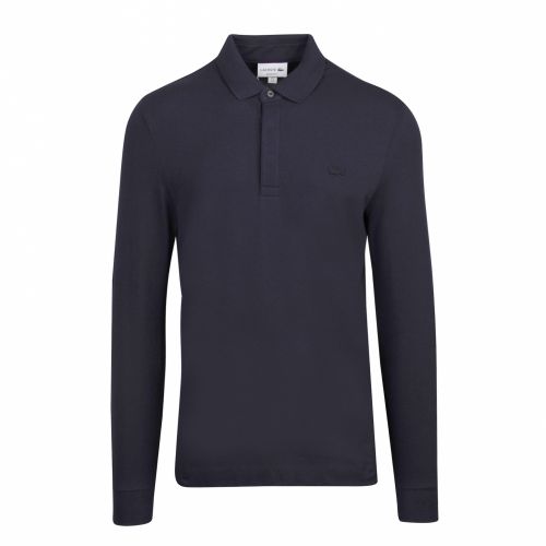Mens Navy Paris Stretch Regular Fit L/s Polo Shirt 48767 by Lacoste from Hurleys