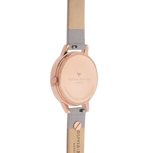 Womens Grey Lilac & Rose Gold Butterfly Embellished Strap Watch 27964 by Olivia Burton from Hurleys