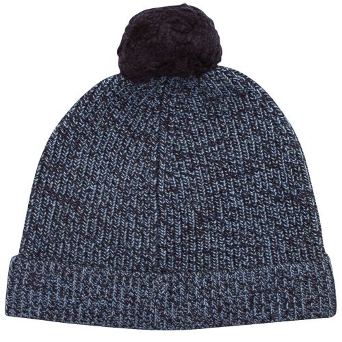Boys Navy Blue Knitted Bobble Hat 14827 by Lacoste from Hurleys