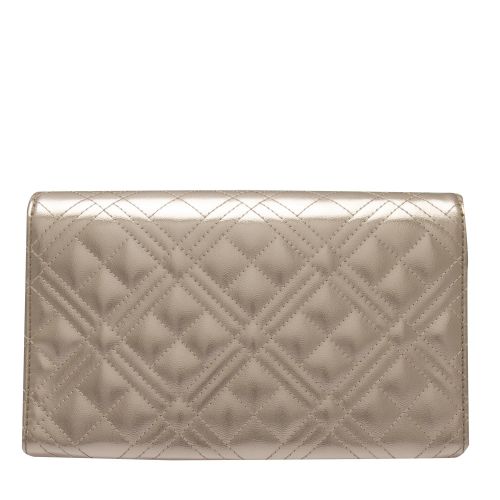 Womens Rose Gold Quilted Crossbody Clutch Bag 57887 by Love Moschino from Hurleys