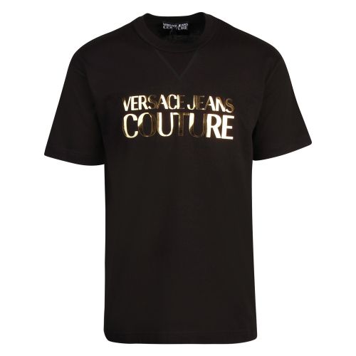 Mens Black Raised Foil Logo Regular Fit S/s T Shirt 51260 by Versace Jeans Couture from Hurleys