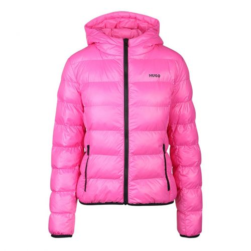 Womens Dark Pink Famara-1 Padded Jacket 104323 by HUGO from Hurleys
