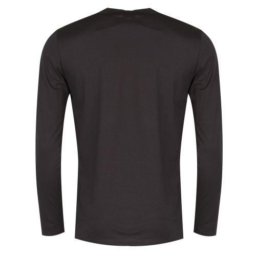 Mens Black Branded L/s T Shirt 31045 by Lacoste from Hurleys