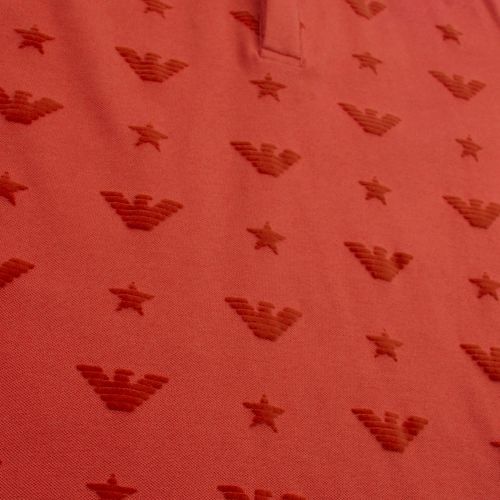 Boys Terracotta Flock Eagle S/s Polo Shirt 48104 by Emporio Armani from Hurleys