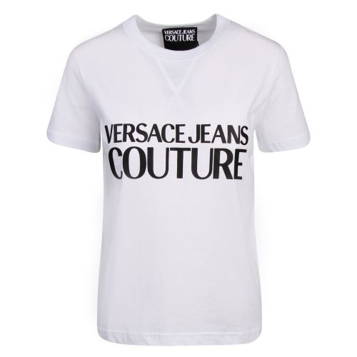 Womens White Branded Logo S/s T Shirt 51213 by Versace Jeans Couture from Hurleys