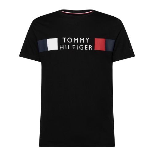 Mens Black Chest Stripe S/s T Shirt 58062 by Tommy Hilfiger from Hurleys
