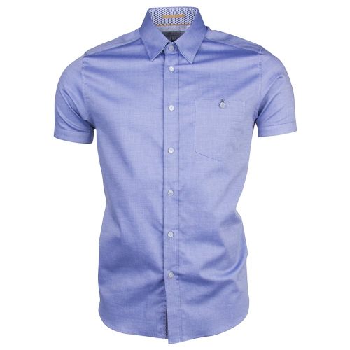 Mens Blue Wooey S/s Shirt 72080 by Ted Baker from Hurleys