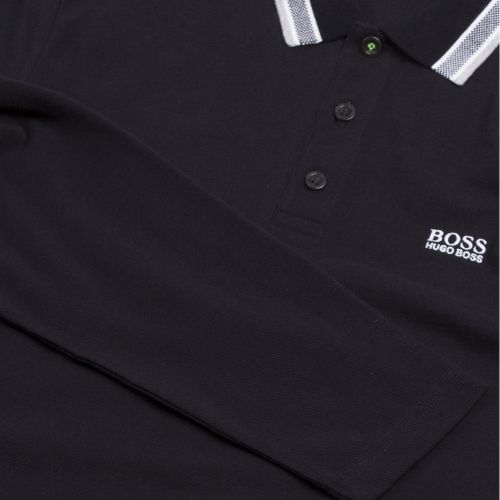 Athleisure Mens Black Pilsy Tipped L/s Polo Shirt 28167 by BOSS from Hurleys
