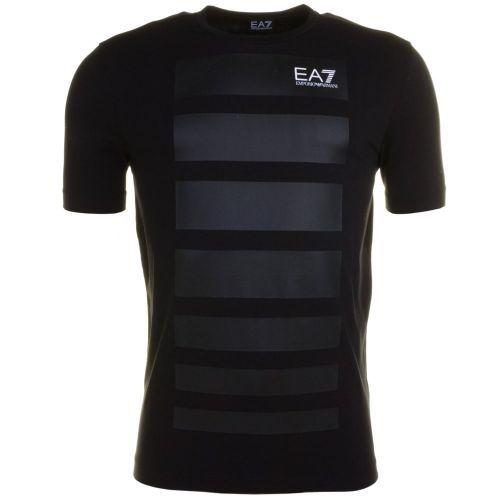 Mens Black Graphic Series Crew S/s Tee Shirt 64301 by EA7 from Hurleys
