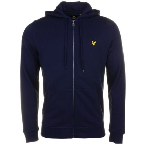 Mens Navy Zip Through Hooded Jacket 64913 by Lyle & Scott from Hurleys