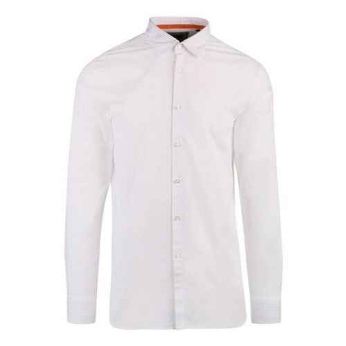 Casual Mens White Magneton_2 L/s Shirt 108894 by BOSS from Hurleys
