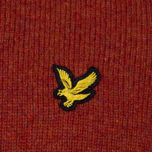 Mens Burnt Redwood Lambswool Knitted Jumper 64901 by Lyle and Scott from Hurleys
