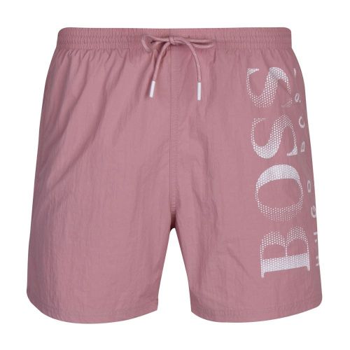 Mens Dusky Pink Octopus Swim Shorts 88379 by BOSS from Hurleys